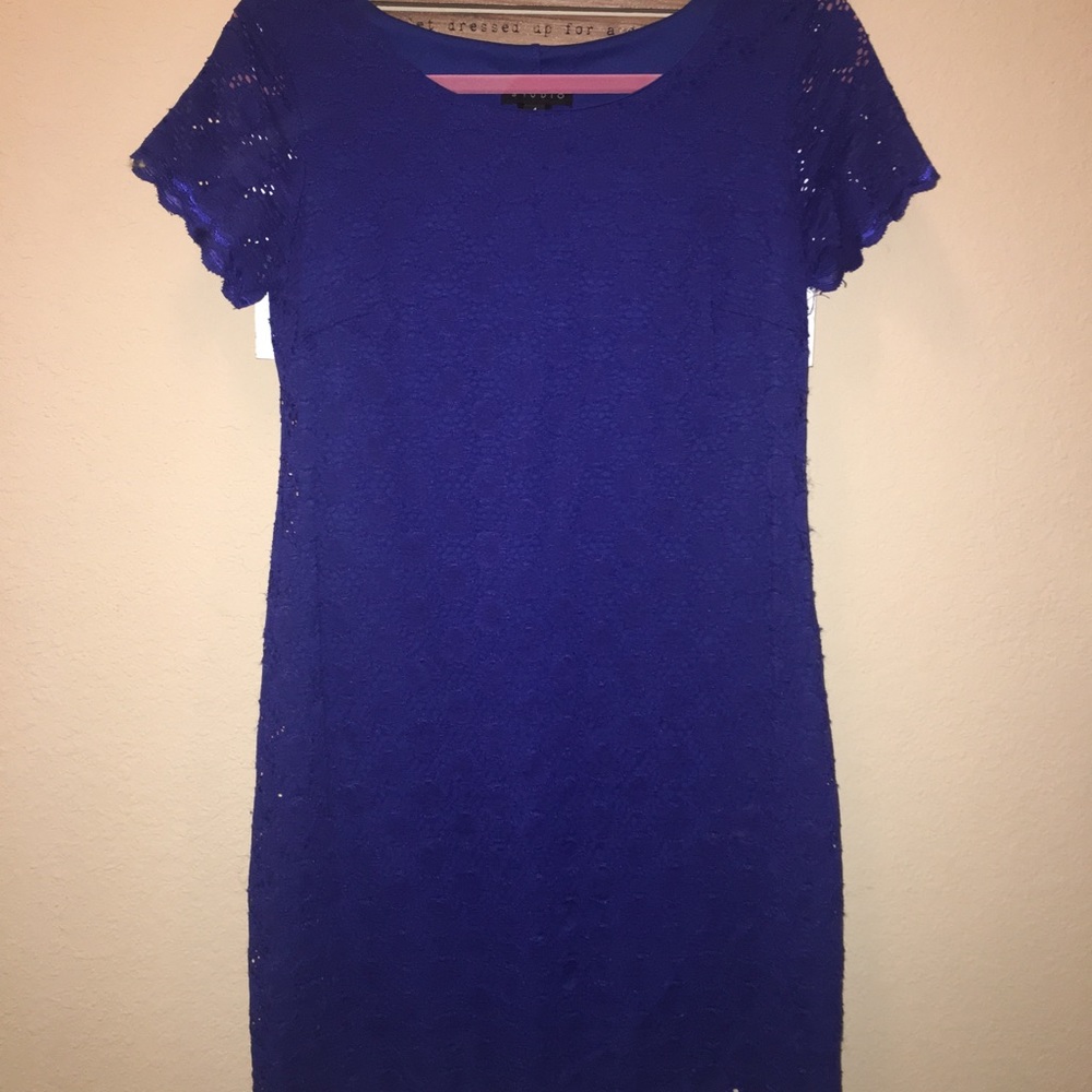 Royal Blue lace detail dress